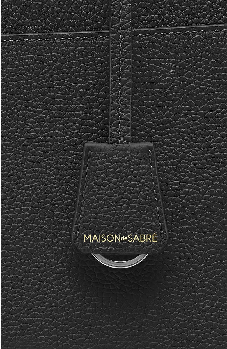 MAISON de SABRÉ Leather Laptop Bag, Alternate, color, Black Caviar