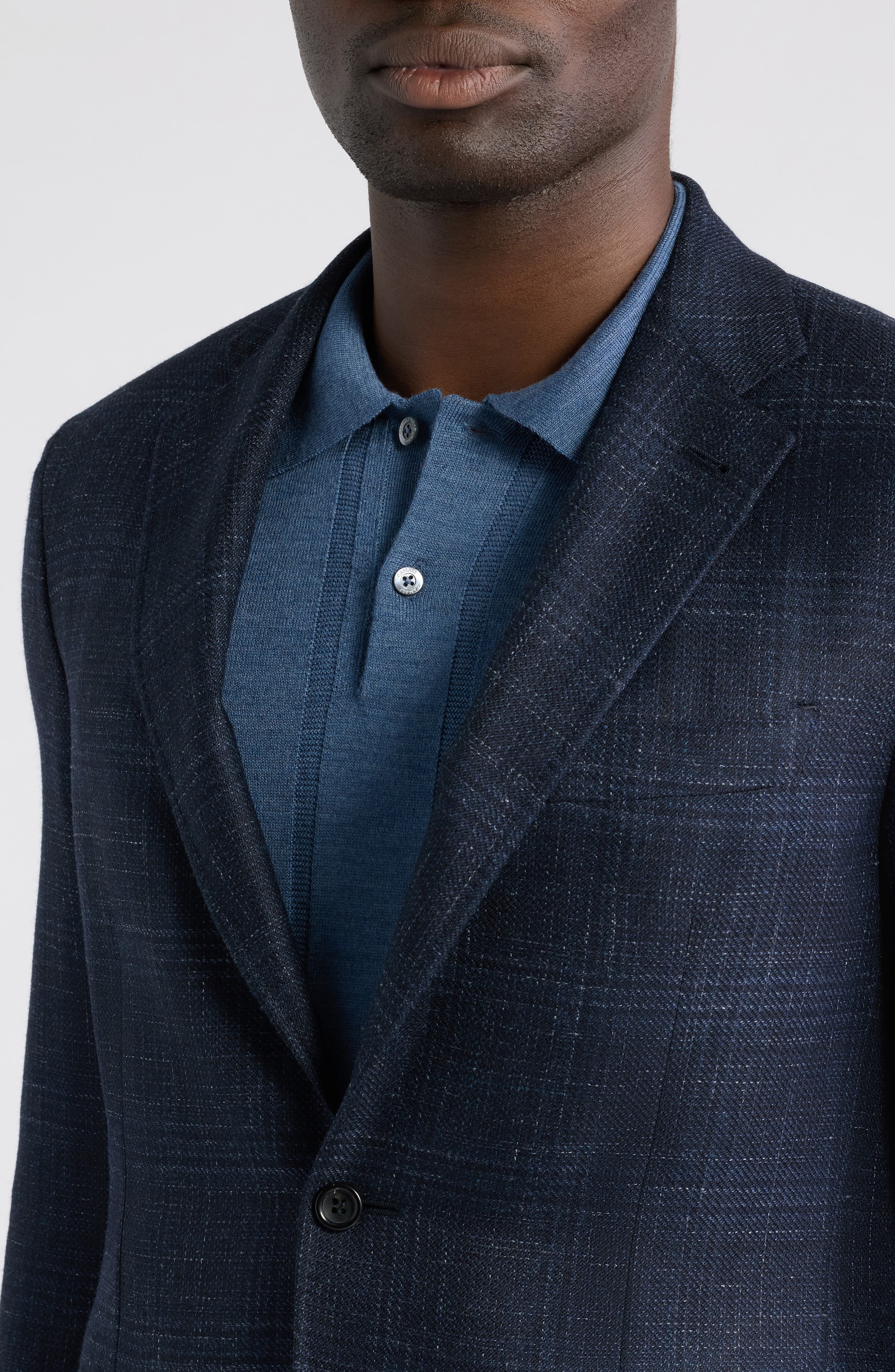 Canali Kei Trim Fit Shadow Plaid Wool, Silk & Linen Sport Coat (Men ...