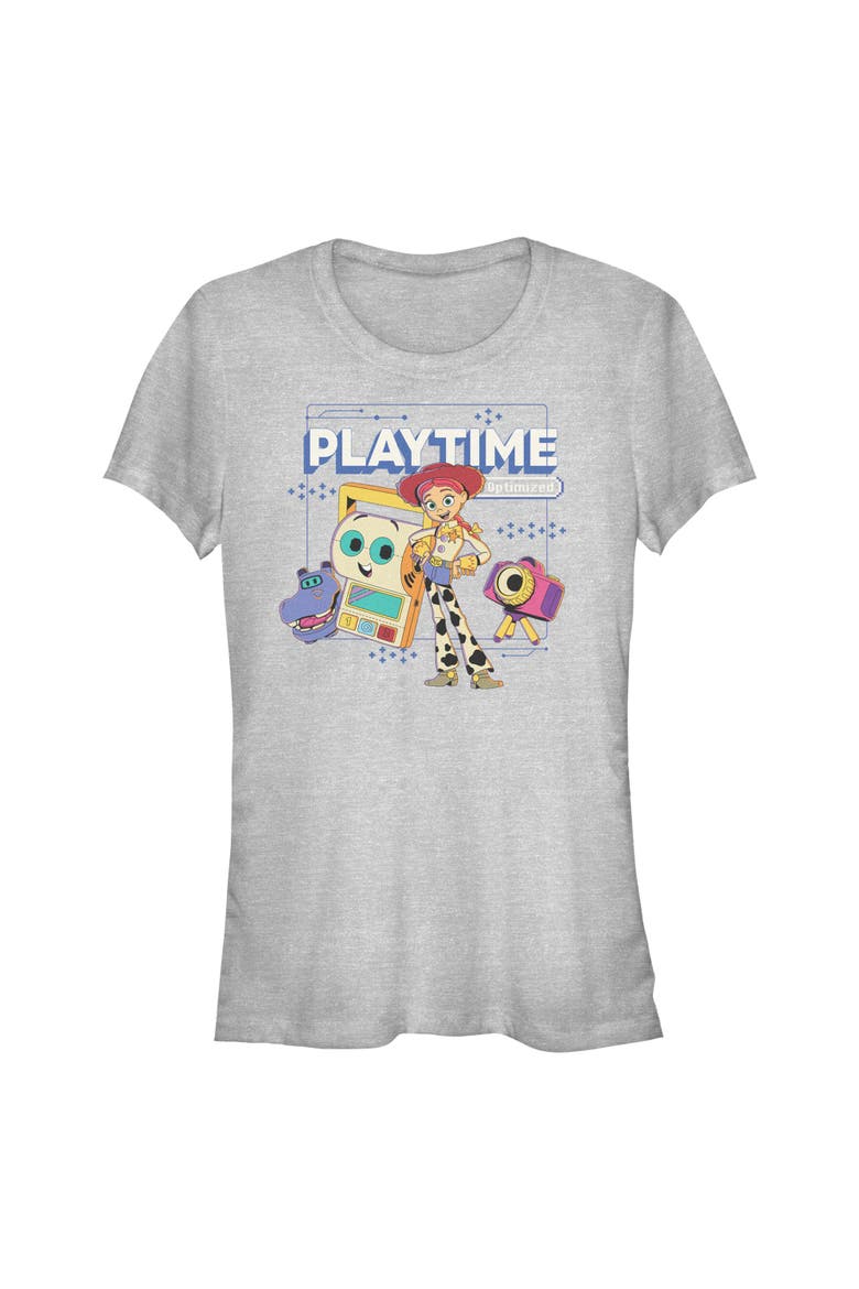 Junior's Toy Story 5 Playtime Optimized  Graphic T-Shirt, Main, color, Athletic Heather