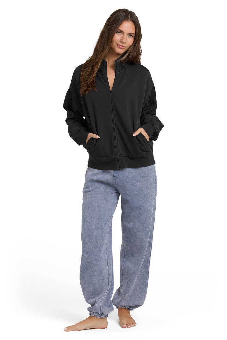 The Avery Brushed Cotton Blend Fleece Sweatshirt, Alternate, color, BLASTED BLUE
