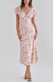 HOUSE OF CB Raye Satin Midi Dress