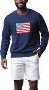 Hope & Henry Men's Organic Crew Neck Flag Sweater