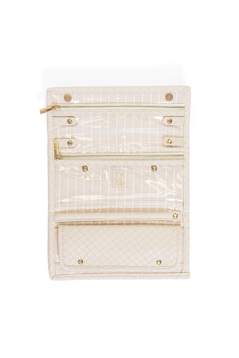 Woven Sand Jewel Wallet, Alternate, color, Tan