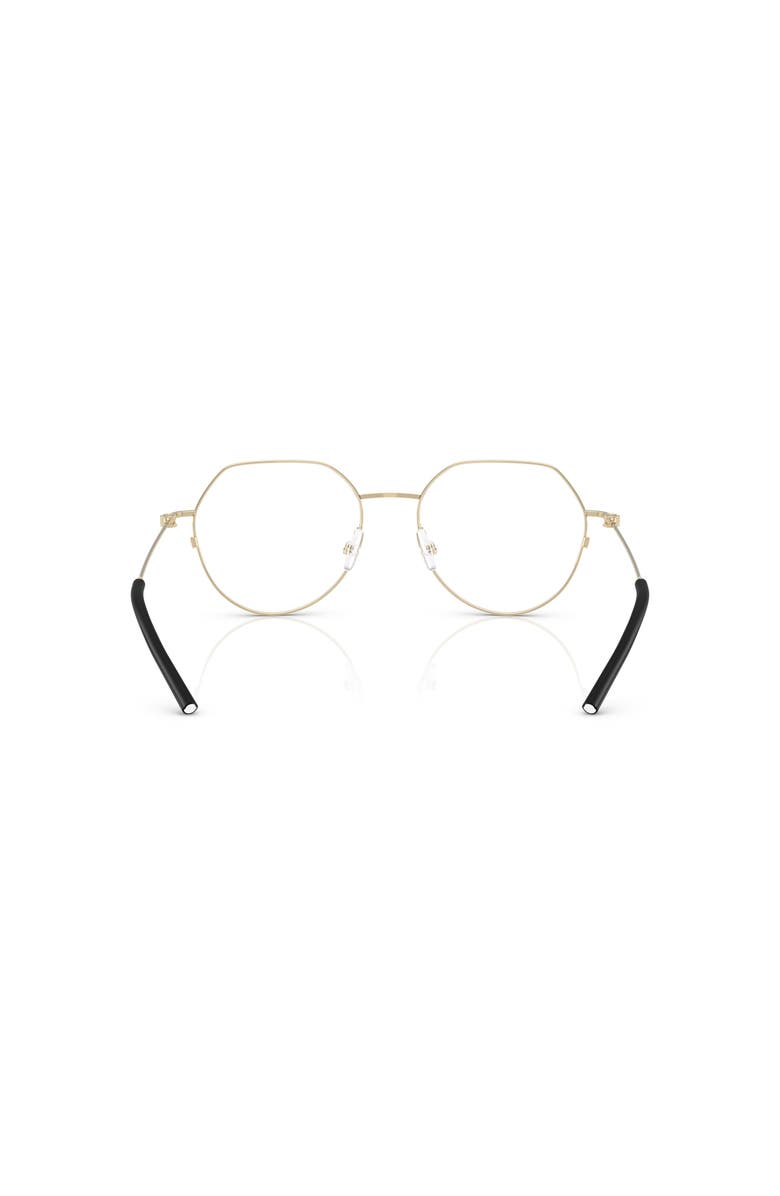 Moncler 54mm Irregular optical glasses, Alternate, color, Gold