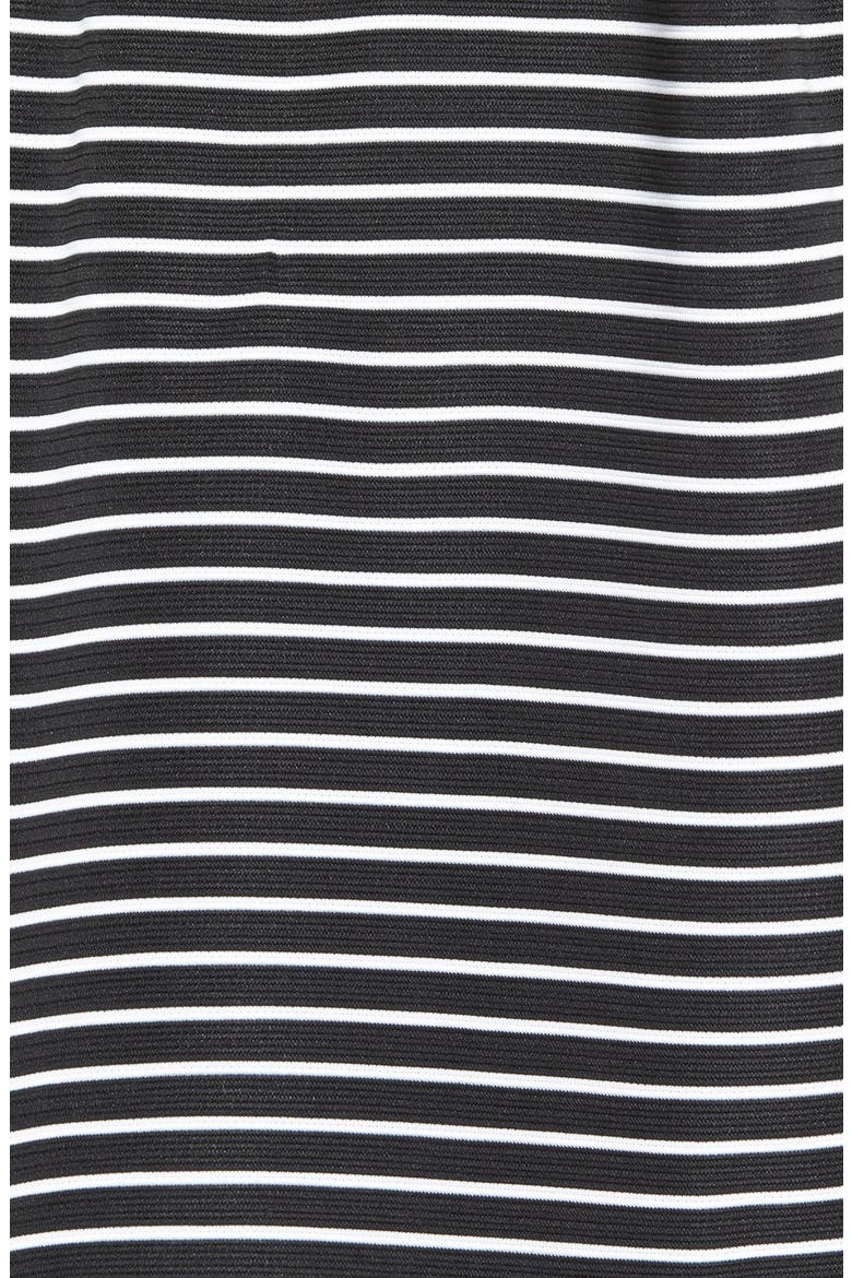 Stripe Ribbed Fit & Flare Dress, Alternate, color, BLACK COMBO
