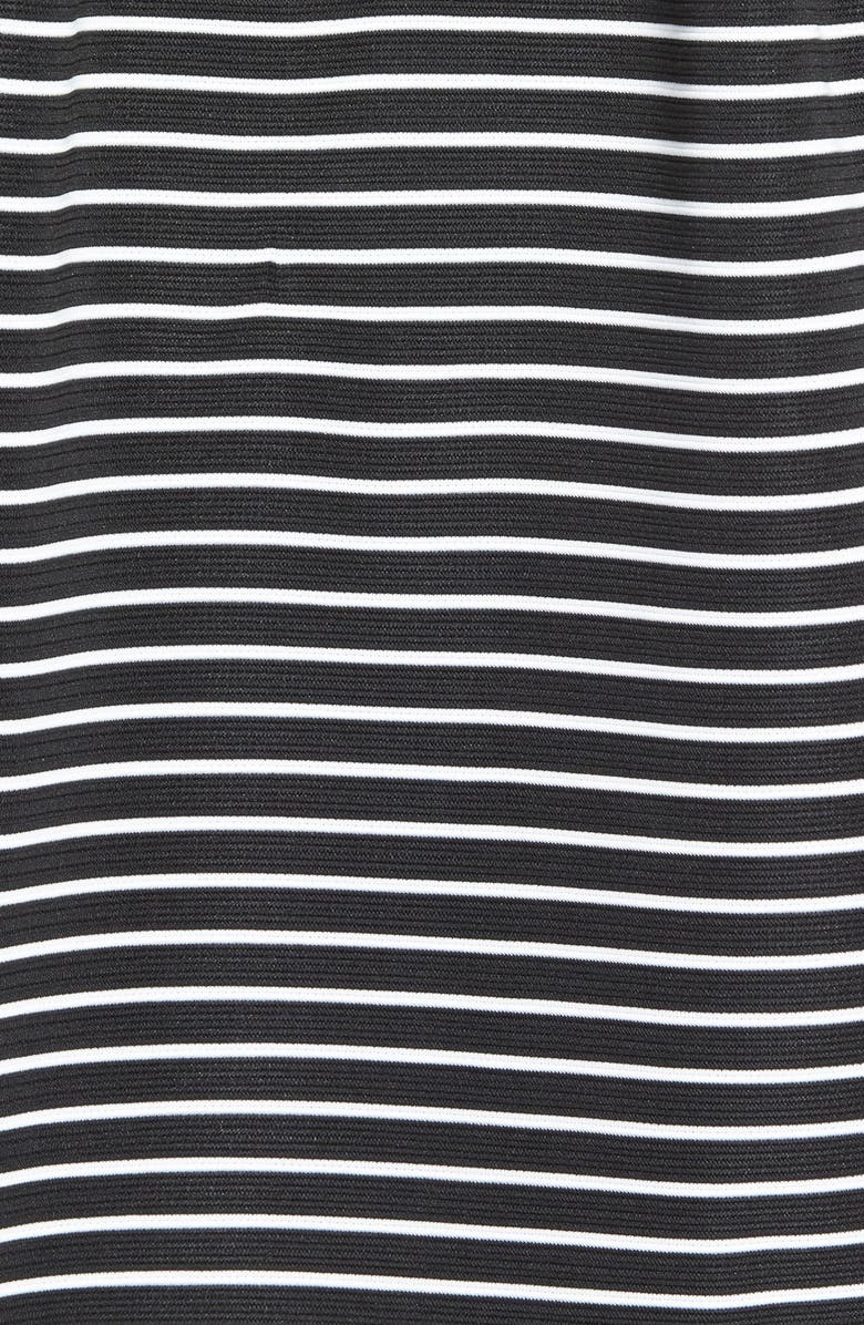 Kensie Stripe Ribbed Fit & Flare Dress, Alternate, color,