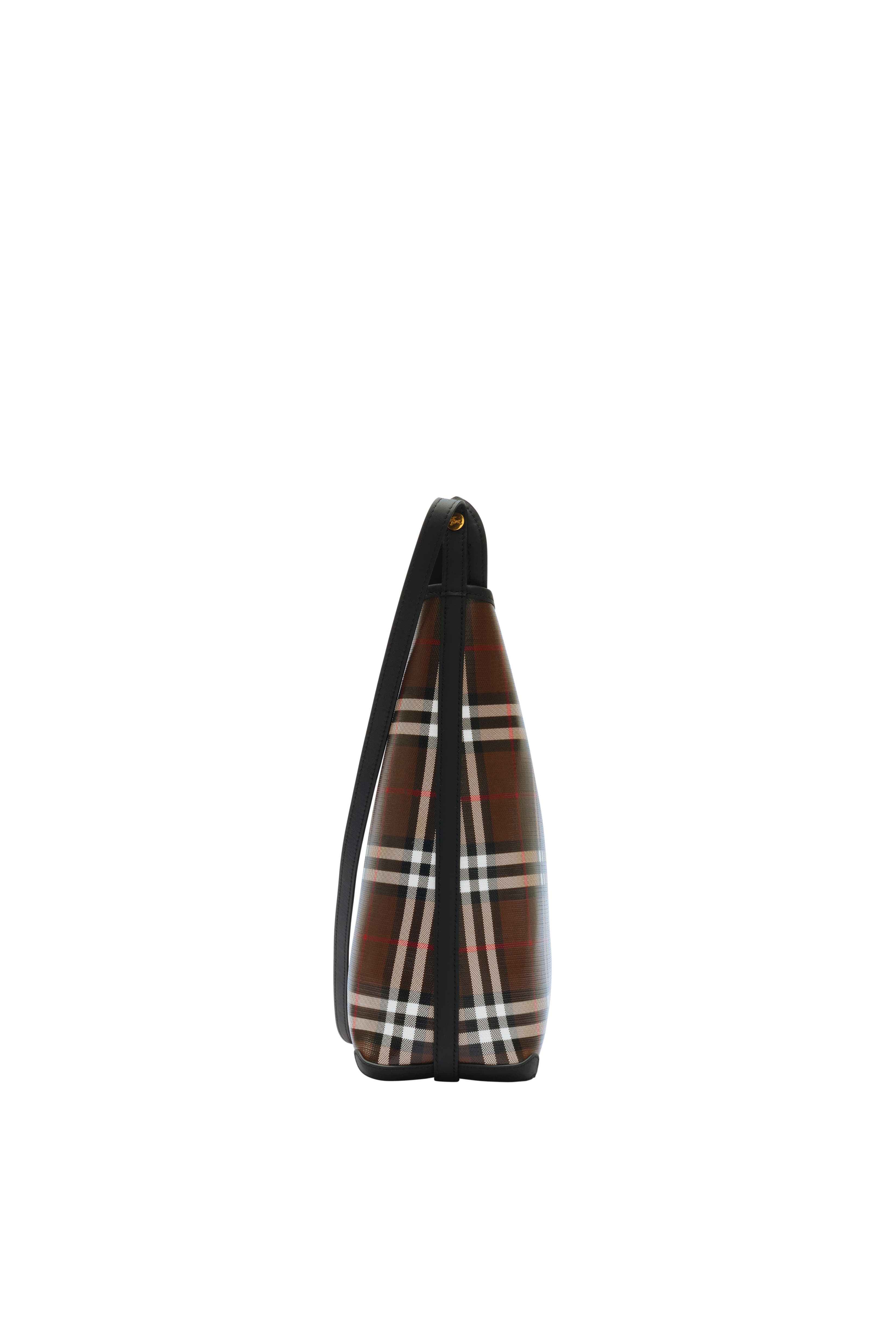 Small Check Shoulder Bag, Alternate, color, Chocolate brown