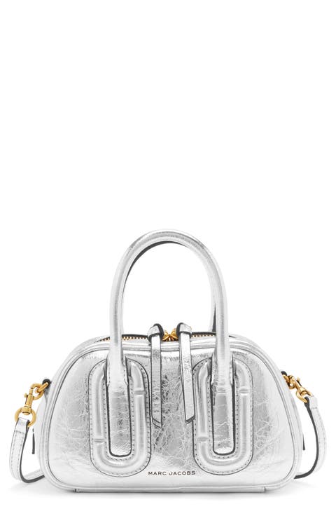 The Babe Mini Metallic Leather Top Handle Bag