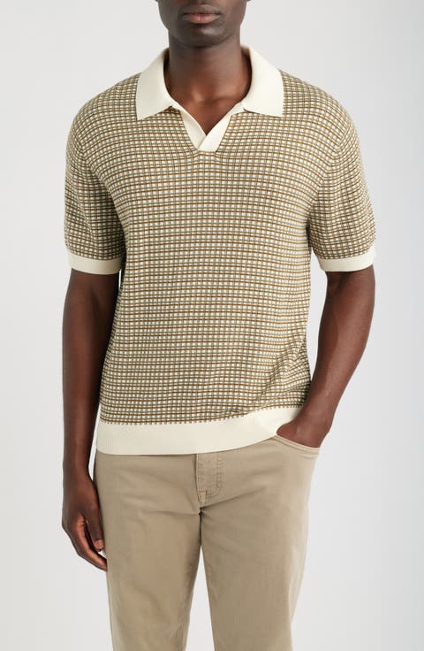 Grid Stitch Polo