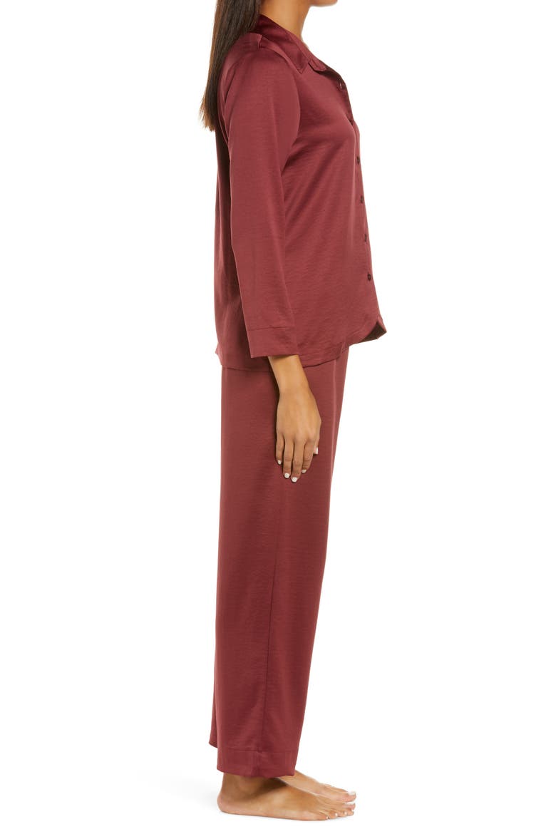 Satin Pajamas, Alternate, color, RED CORDOVAN