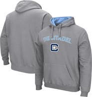 COLOSSEUM Men's Colosseum Gray Citadel Bulldogs Arch & Logo Pullover Hoodie