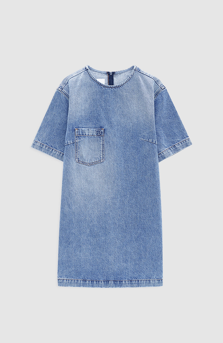 ANINE BING Tulah Dress, Alternate, color, Tidal Blue