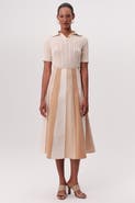 Exquise Nikki High Waisted Paneled Flared Midi Skirt