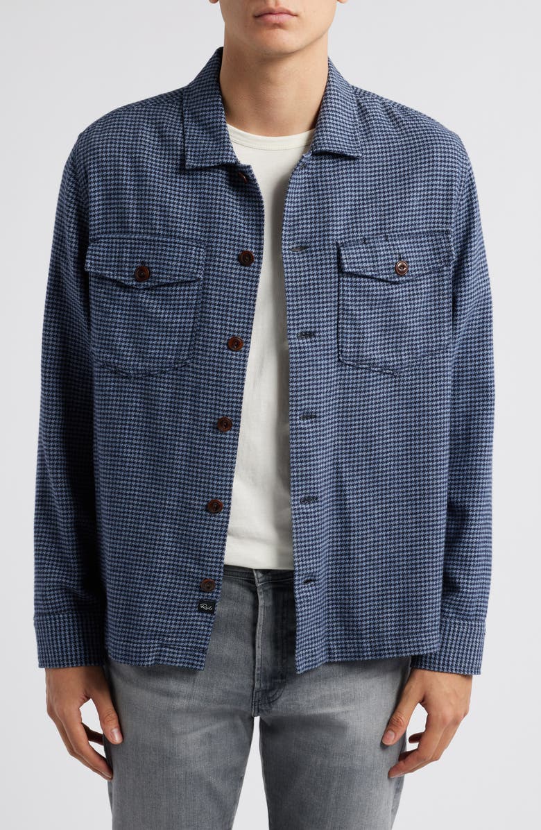 Rails Kerouac Houndstooth Check Cotton Flannel Button-Up Shirt, Main, color,