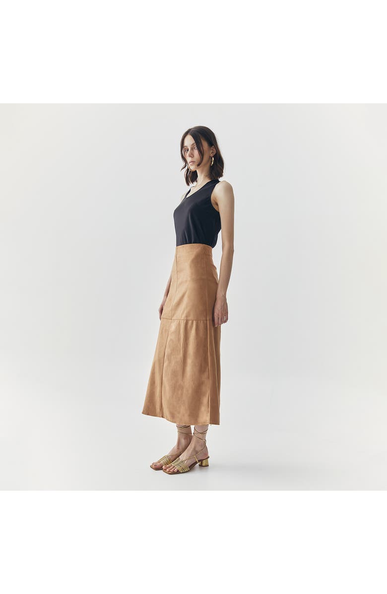 ATS Fern Suede Midi Skirt, Alternate, color, 