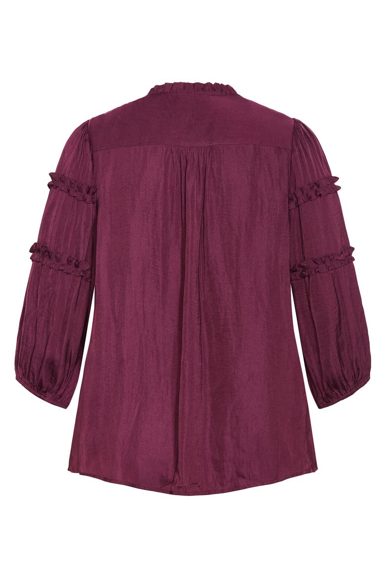 Drama Queen Ruffle Top, Alternate, color, POMEGRANATE