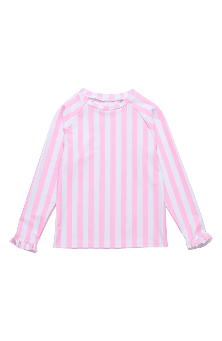 Snapper Rock Kids' Stripe Rashguard, Main, color, Pink