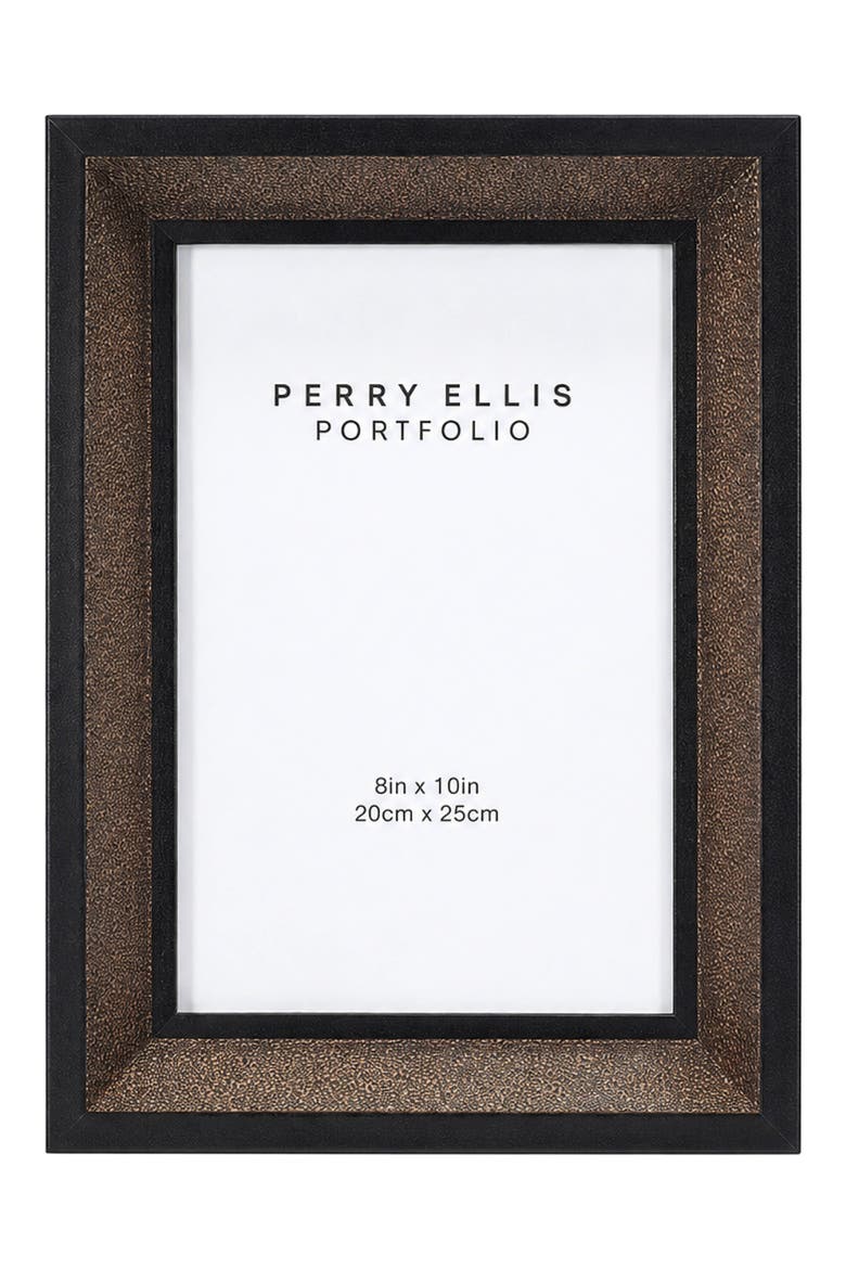 Bevel Texture Two-Tone Photo Frame, Alternate, color, BLACK