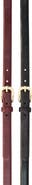 Linea Pelle Pack of 2 Elongated Croc Embossed Belts