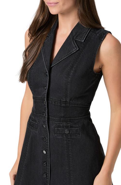Paige Vida Denim Minidress In Black
