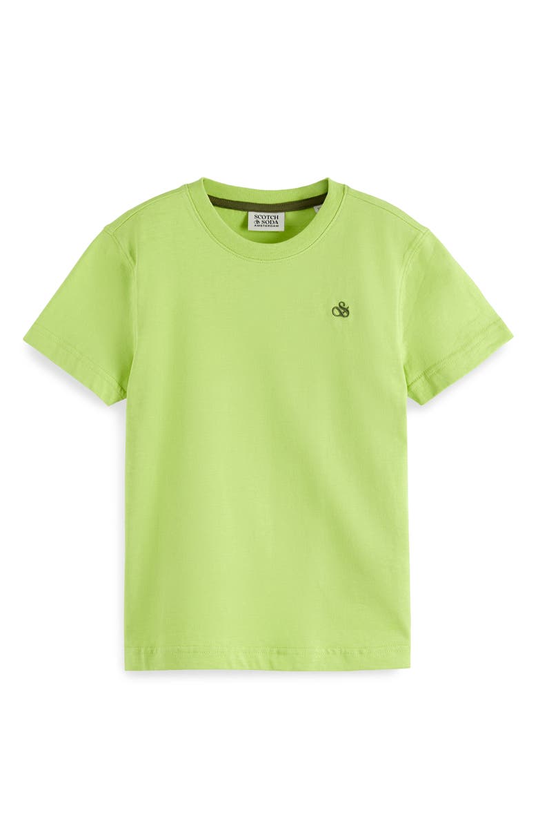 Scotch & Soda Kids' Organic Cotton T-Shirt, Main, color, Green Glow