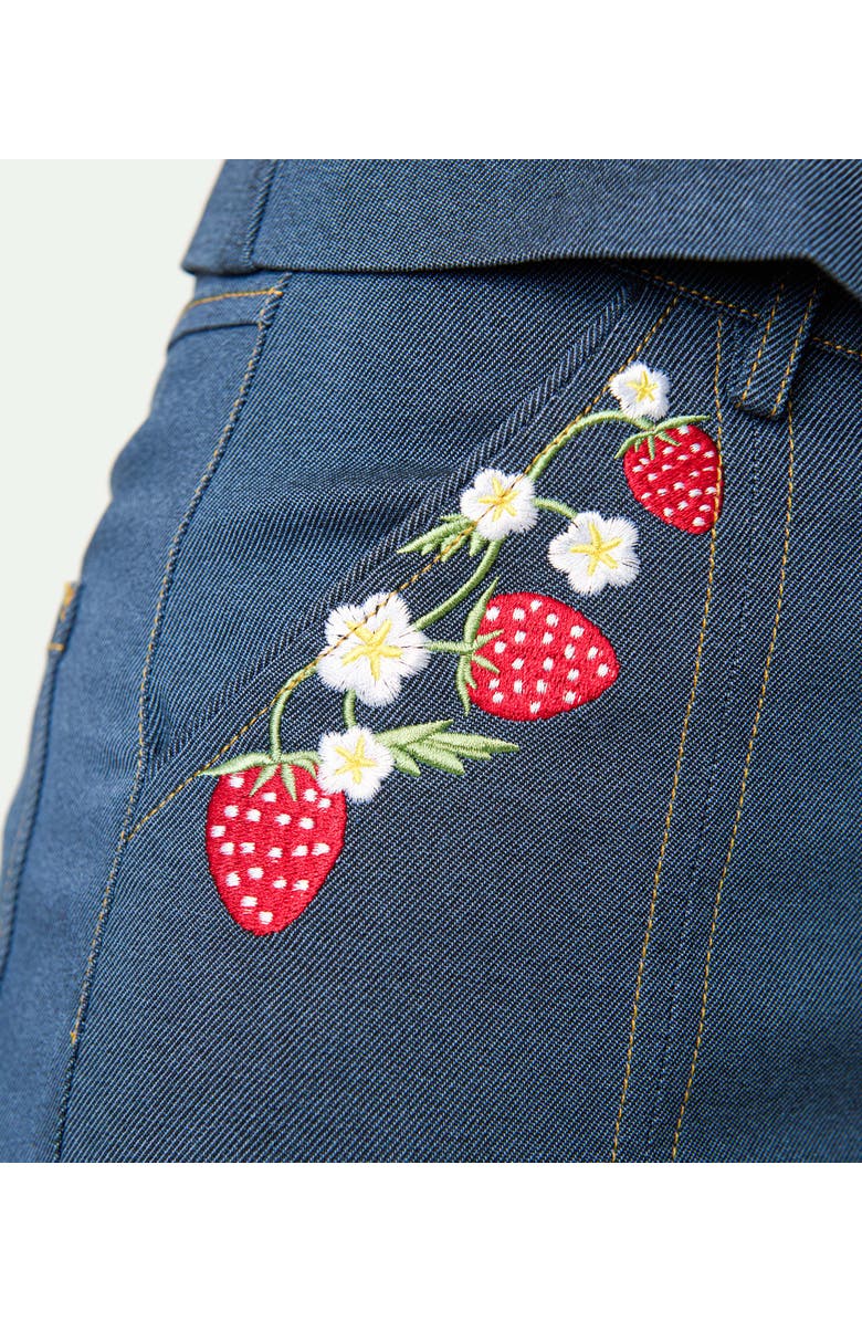 Unique Vintage 1970s Flare Pants, Alternate, color, Dark Denim Blue