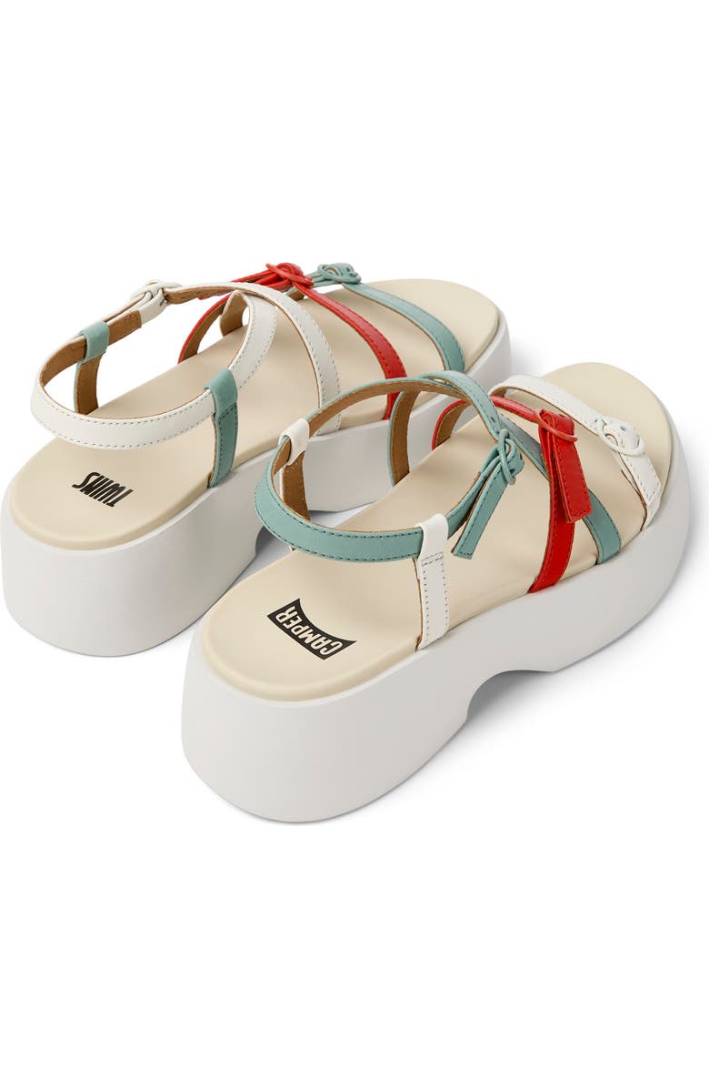 Camper Tasha Ankle Strap Platform Sandal, Alternate, color, Red Multi - Assorted