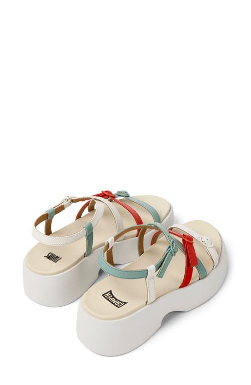 Camper X Twins Tasha Sandals In Red Multi - Assorted