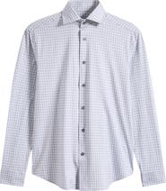 Bugatchi Devon OoohCotton® Gingham Check Button-Up Shirt
