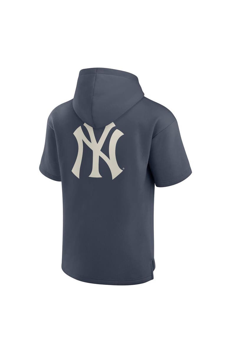 FANATICS Men's Fanatics Navy New York Yankees Elements Future Ground Lettering Short Sleeve Pullover Hoodie, Alternate, color, Navy