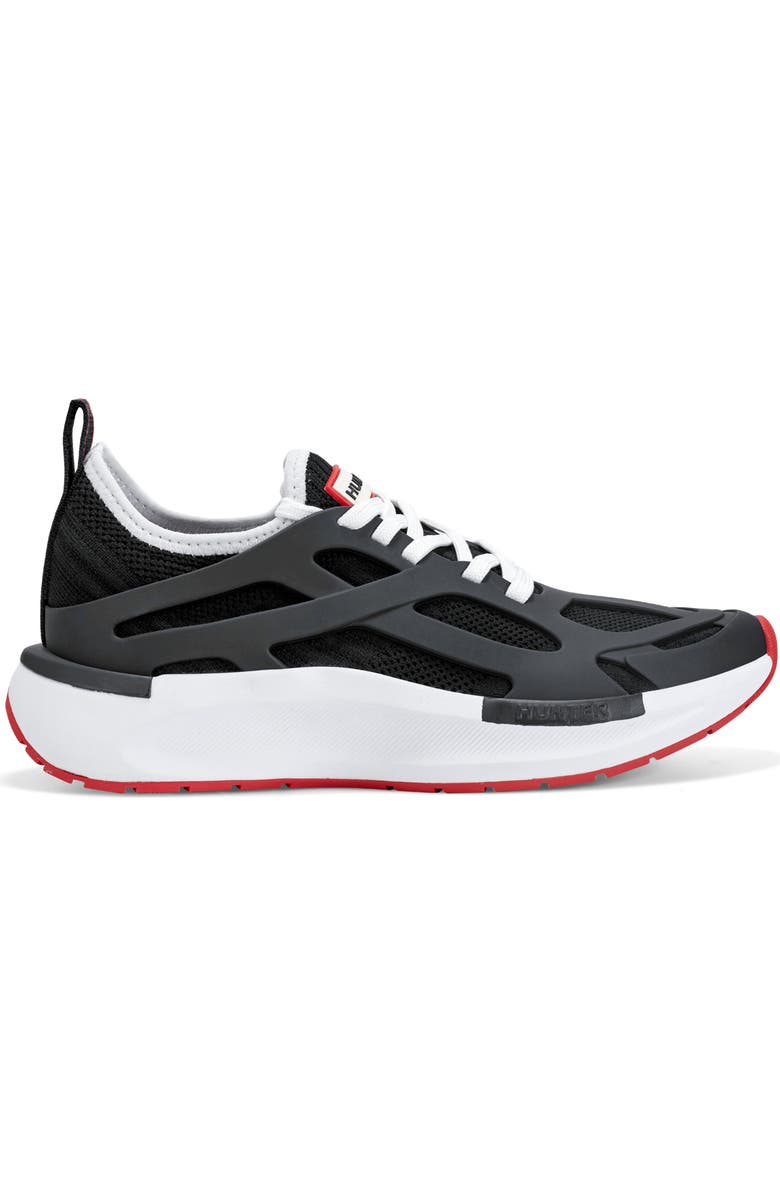 Hunter Tulip Sneaker, Alternate, color, Black/ Black/ Black/ White