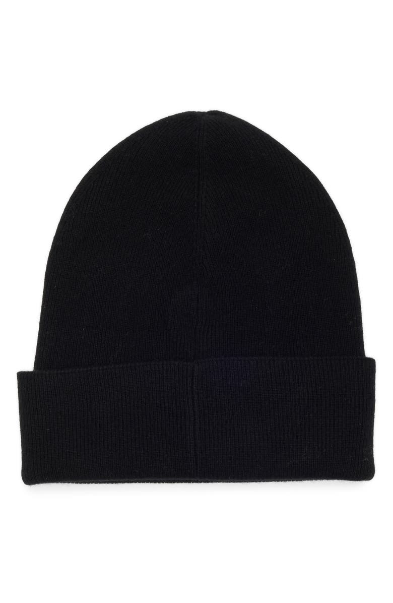 Vince Chunkky Rib Wool & Cashmere Beanie, Alternate, color, Black