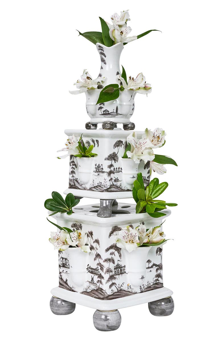 Juliska Country Estate 11" Tulipiere Tower, Alternate, color, Flint Grey