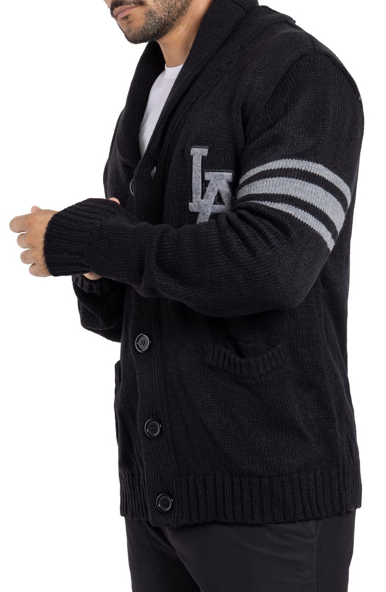 XRAY Shawl Collar Knit City Patch Cardigan, Alternate, color,