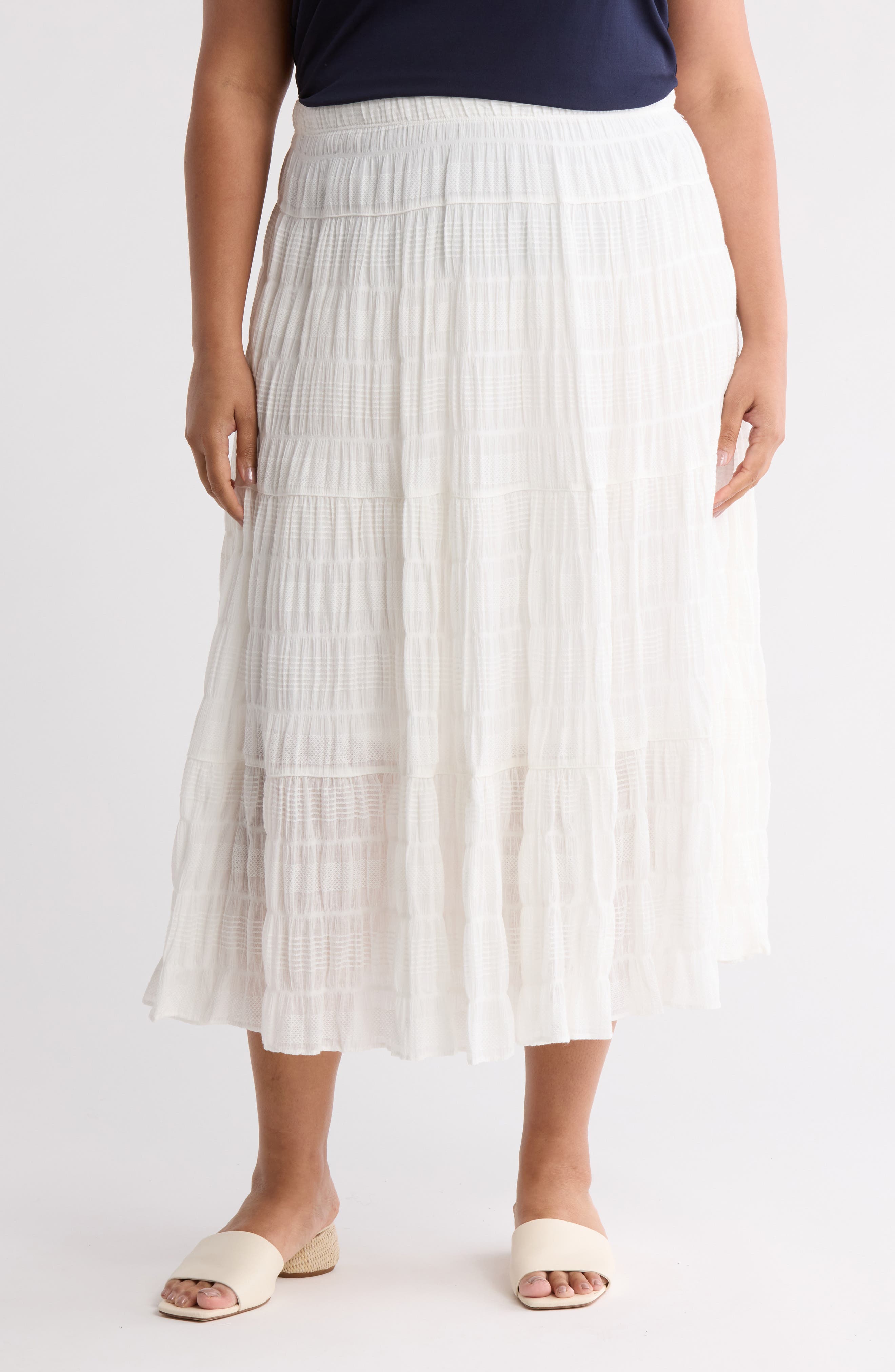 MAX STUDIO Textured Maxi Skirt