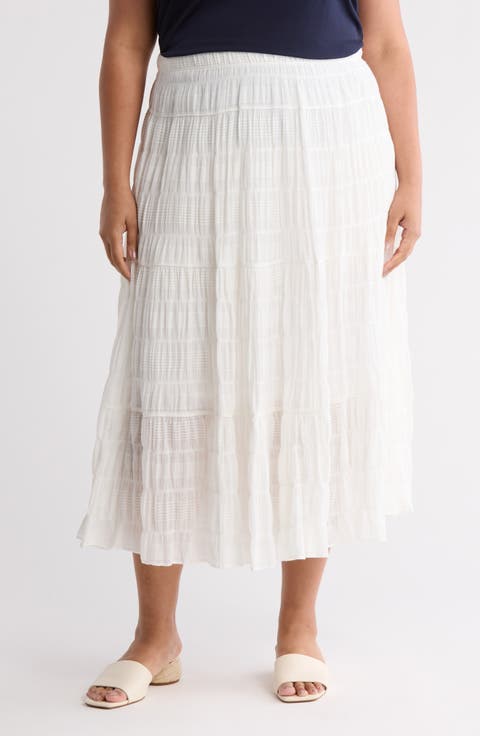 Textured Maxi Skirt (Plus)