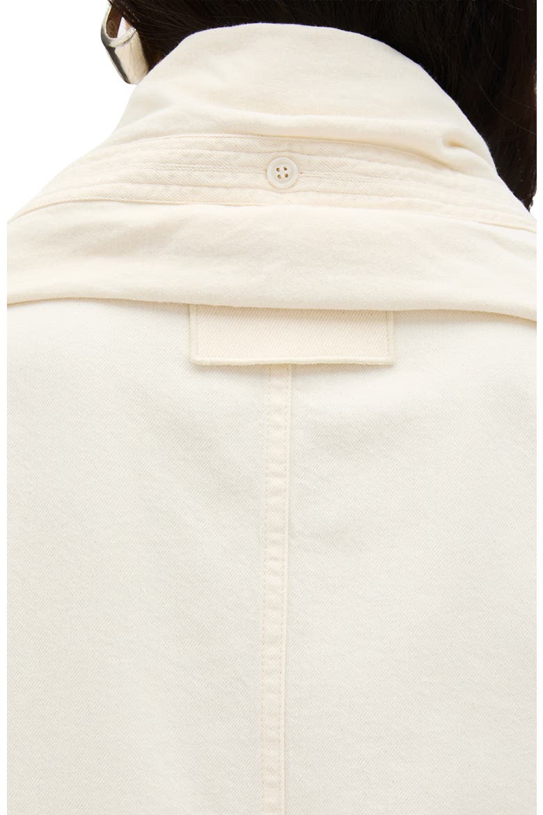 Chambray Bow Blouse, Alternate, color, Ecru