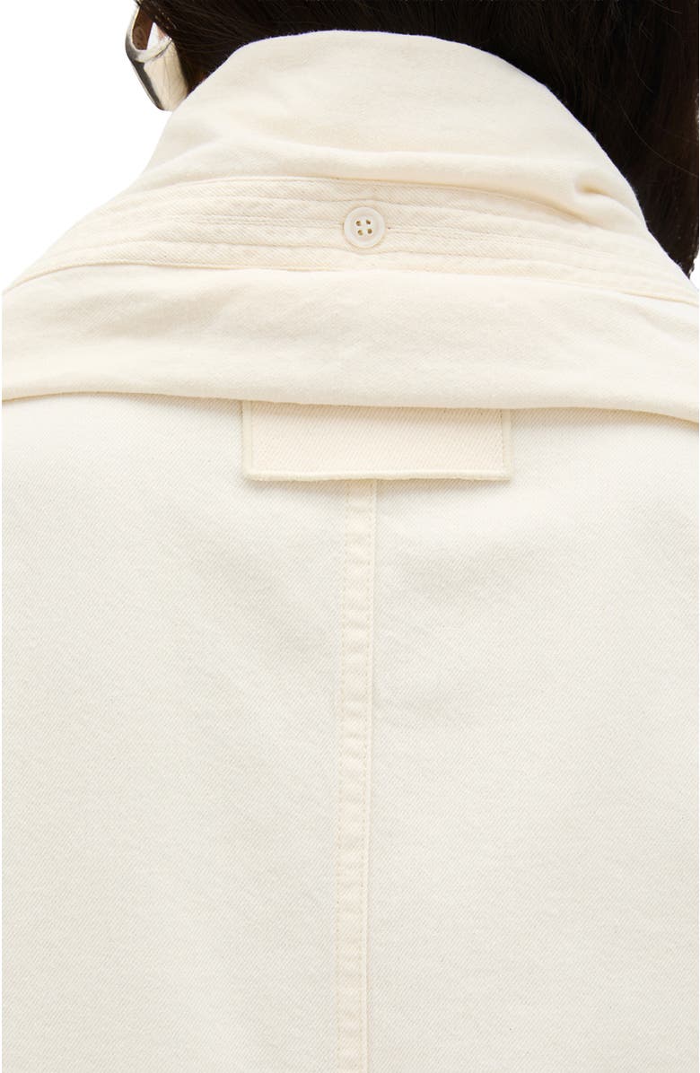 Another Tomorrow Chambray Bow Blouse, Alternate, color, Ecru