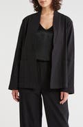 Eileen Fisher High Collar Stretch Organic Cotton Jacket