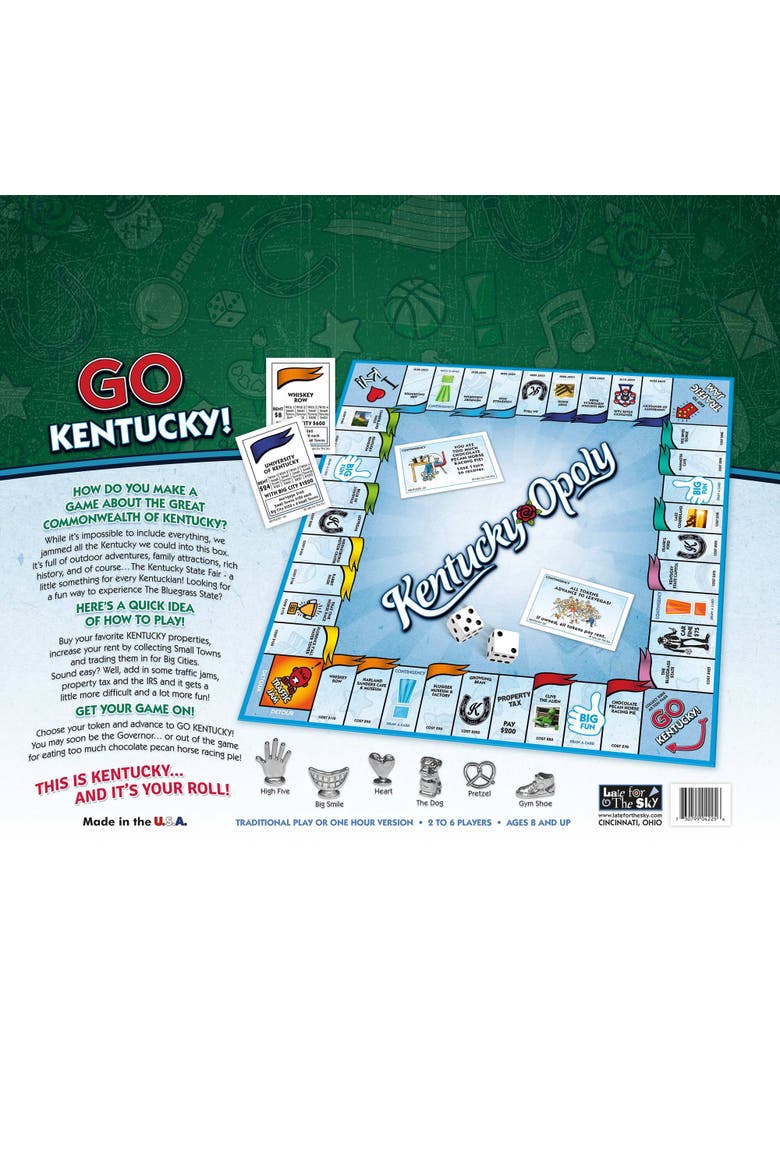 Kentucky Opoly Board Game, Alternate, color, Multicolored
