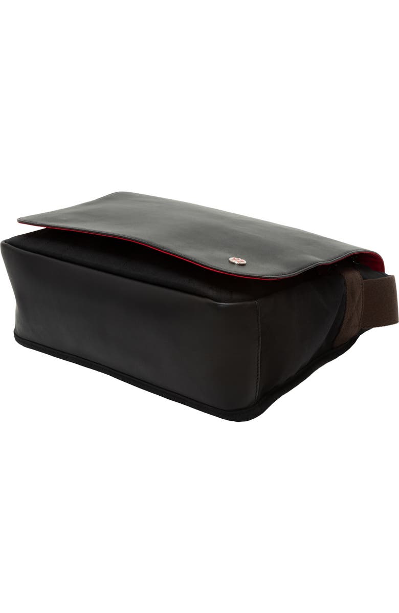 Manhattan Portage Waxed Nylon Sheridan Messenger Bag, Alternate, color, Black