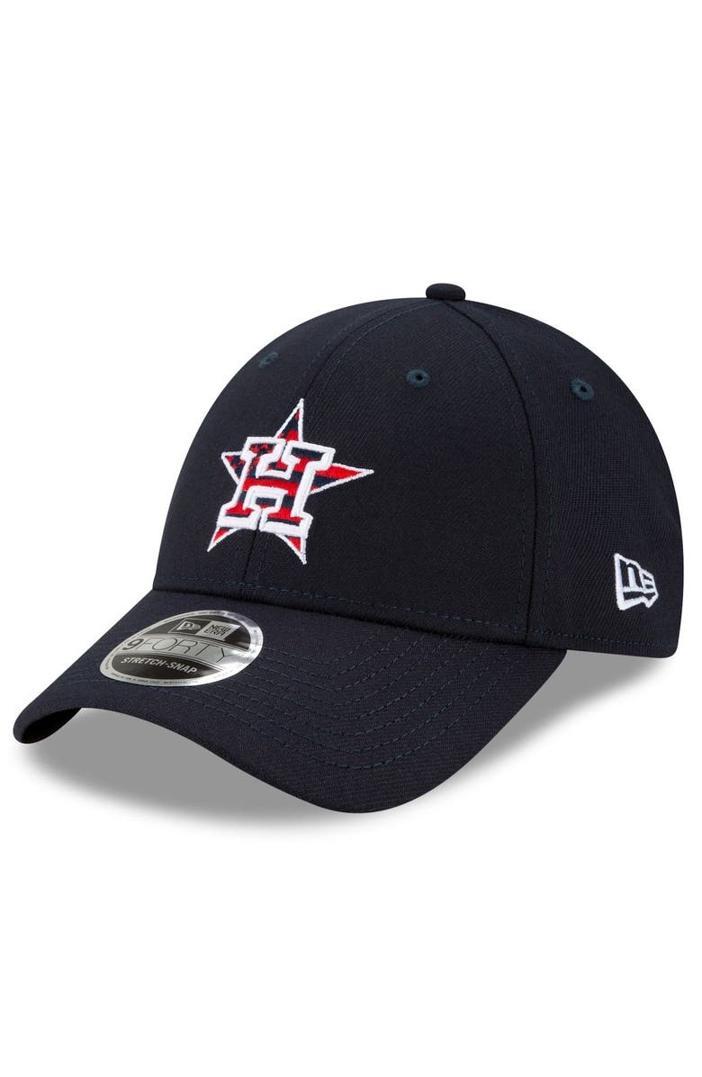 New Era Men's New Era Navy Houston Astros 4th of July 9FORTY Snapback Adjustable Hat, Alternate, color, Navy