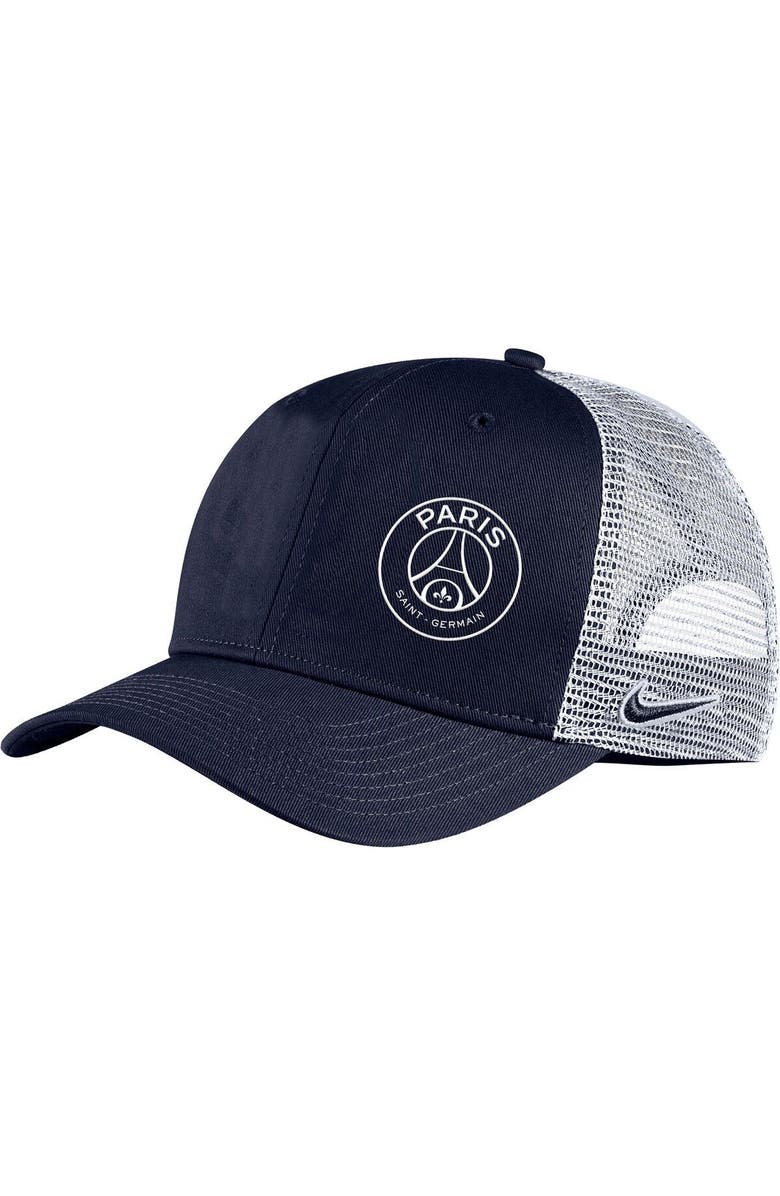Nike Men's Nike Navy Paris Saint-Germain Classic99 Trucker Snapback Hat, Main, color, Navy