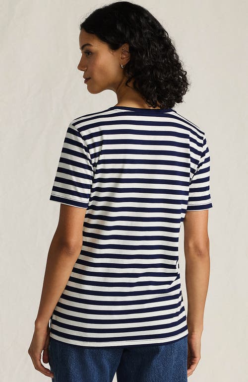 Lands' End Relaxed Supima Cotton V-neck T-shirt In Blue