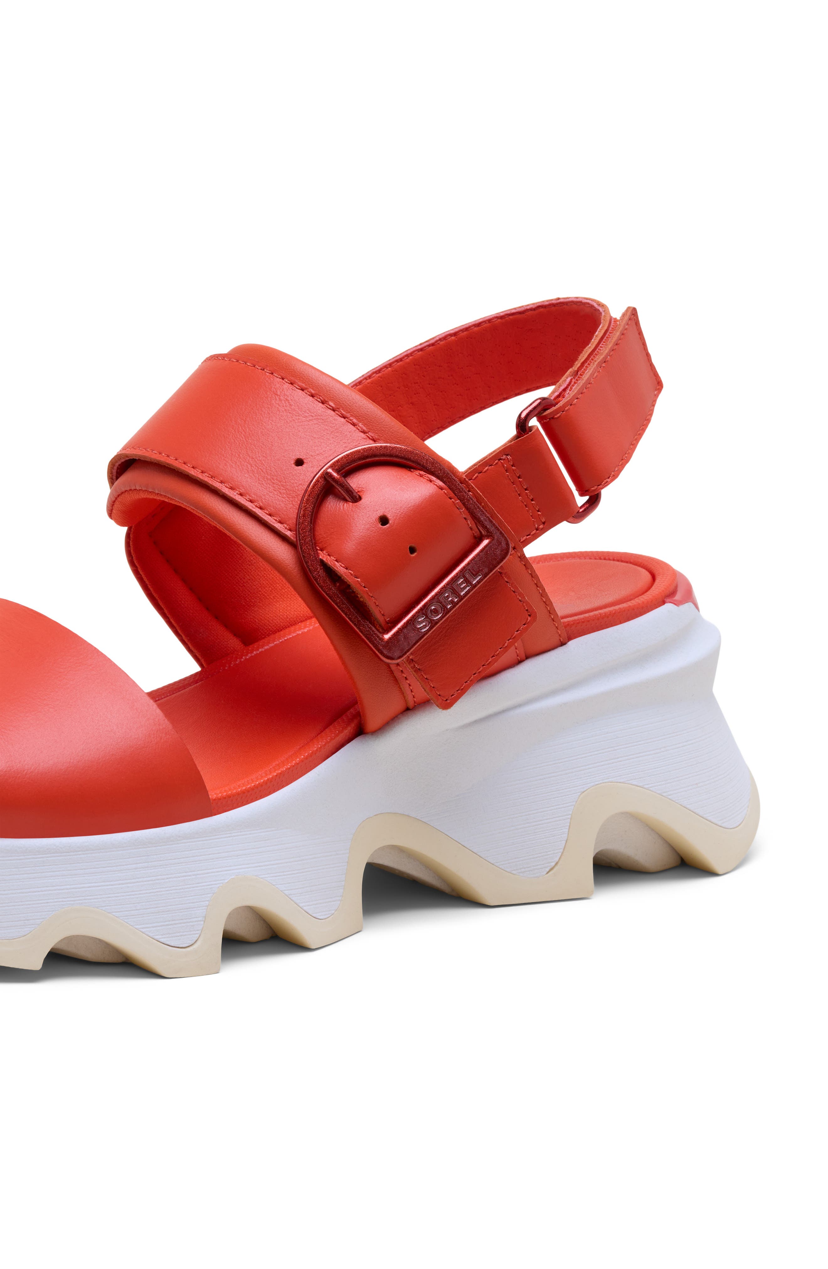 Kinetic Impact Wedge Slide Sandal, Alternate, color, CRIMSON FIRE/ HONEY WHITE