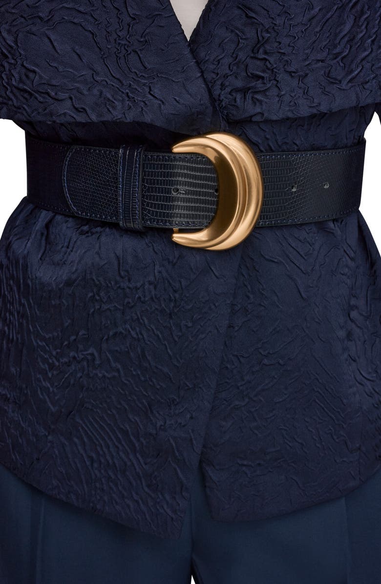 Donna Karan New York Wide Lapel Belted Blazer, Alternate, color, 