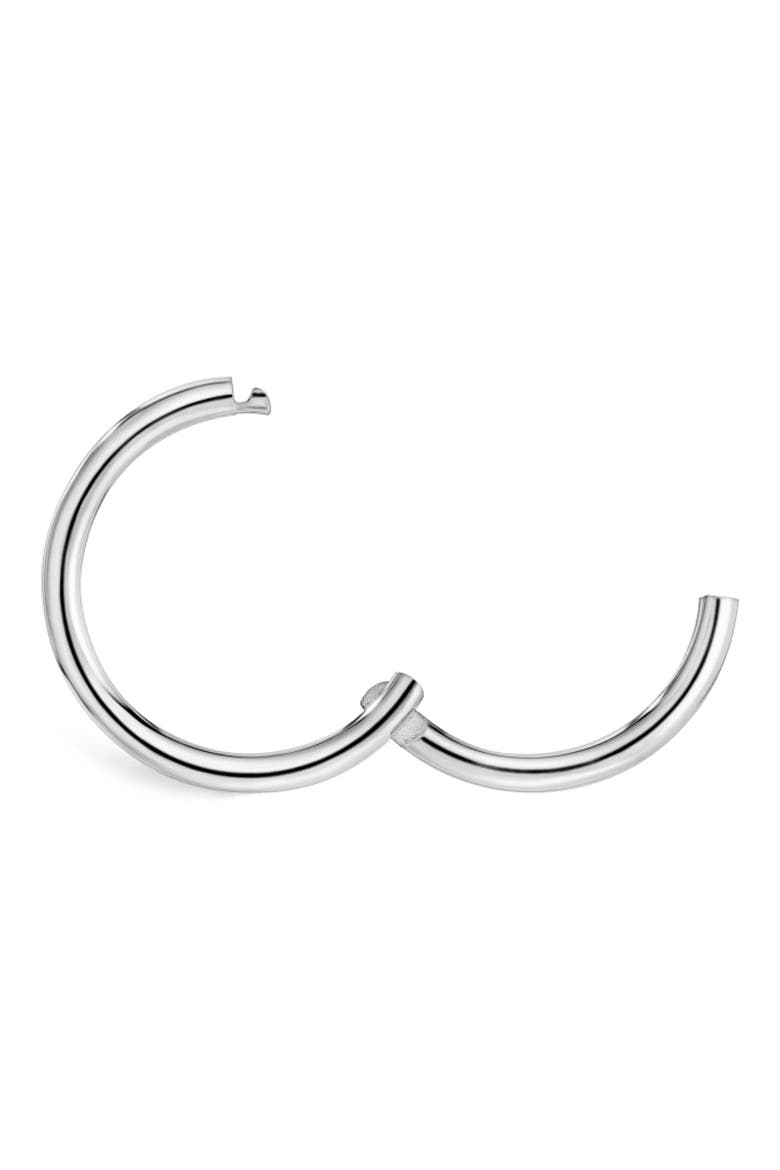 14K White Gold Plain Clicker, Alternate, color, 14K WHITE GOLD