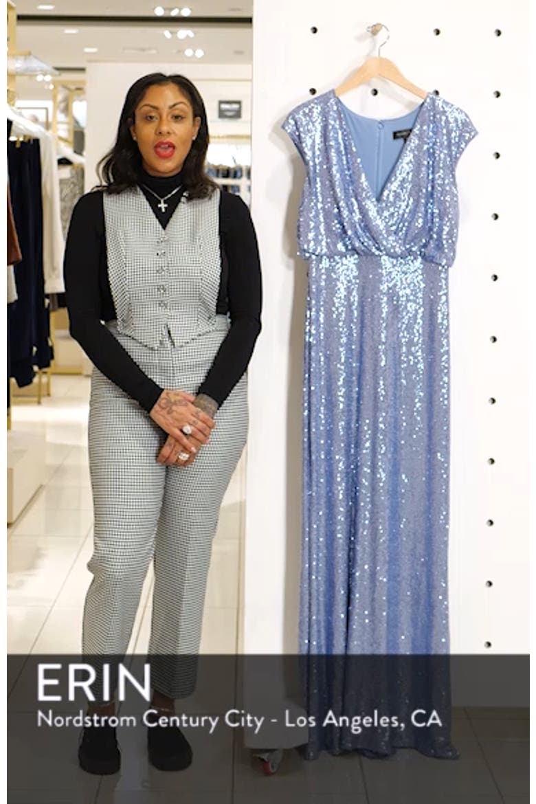 Sequin Blouson Gown video