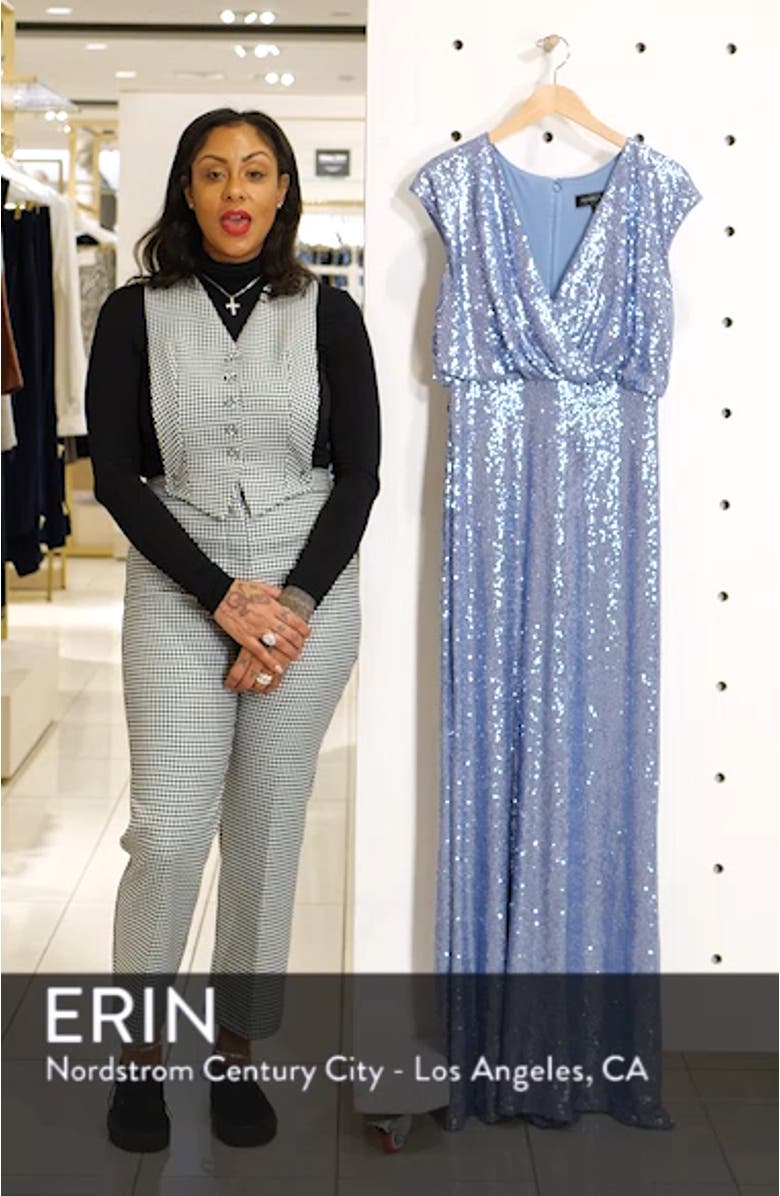 Sequin Blouson Gown, sales video thumbnail