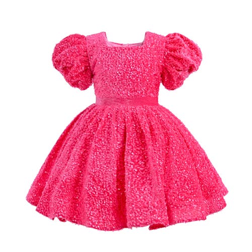 Mimi Tutu Paraiso Puff-sleeve Dress In Fuchsia
